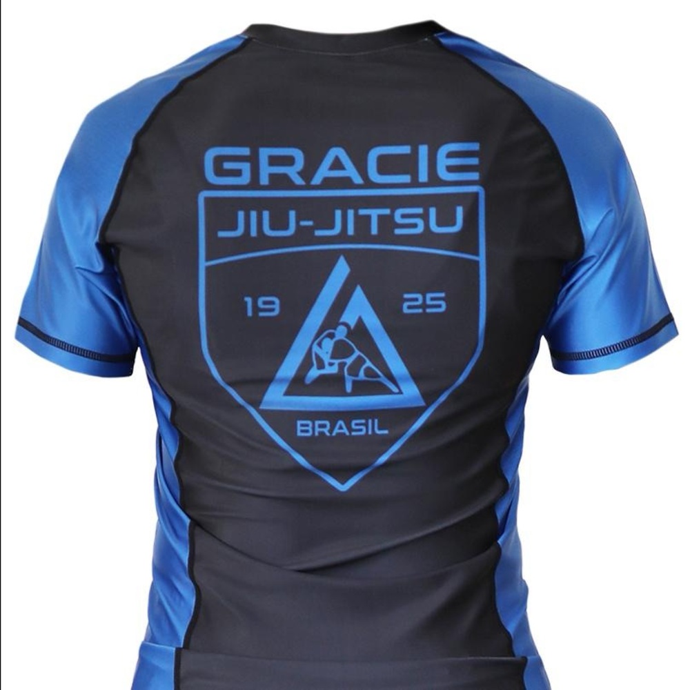 Gracie Black and Blue Jiu Jitsu Rashguard xl